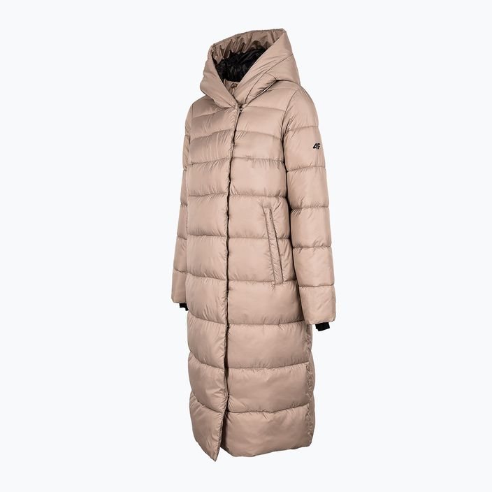 Jachetă în puf pentru femei 4F bej H4Z22-KUDP018 11