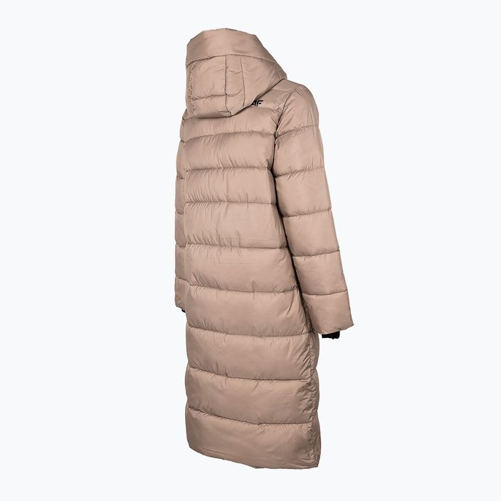 Jachetă în puf pentru femei 4F bej H4Z22-KUDP018 12