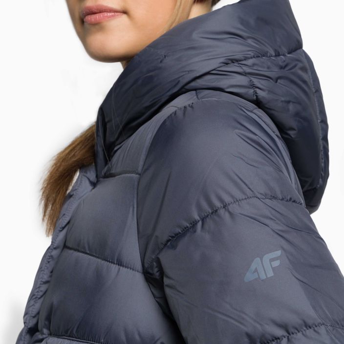 Jachetă în puf pentru femei 4F gri H4Z22-KUDP018 7