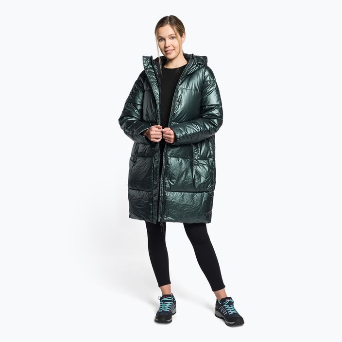 Jachetă în puf pentru femei 4F verde H4Z22-KUDP011 2