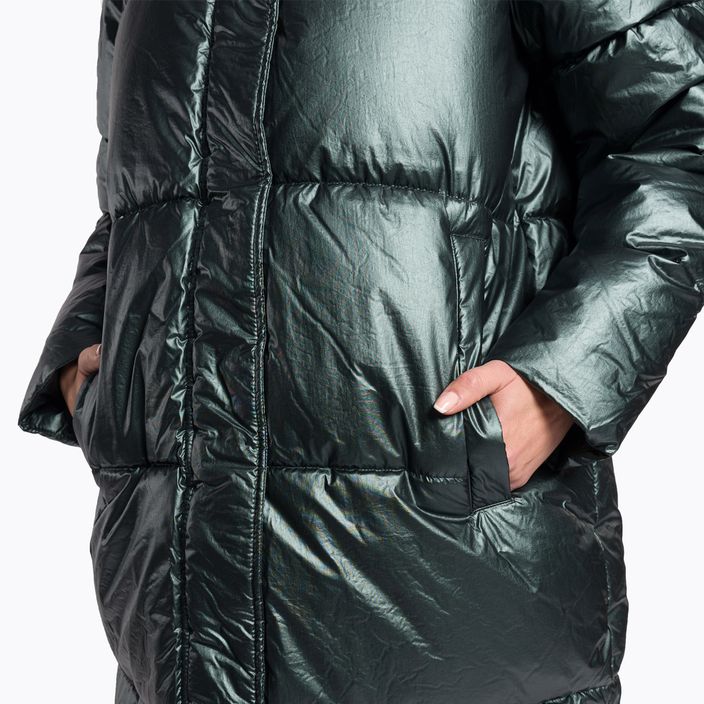 Jachetă în puf pentru femei 4F verde H4Z22-KUDP011 8