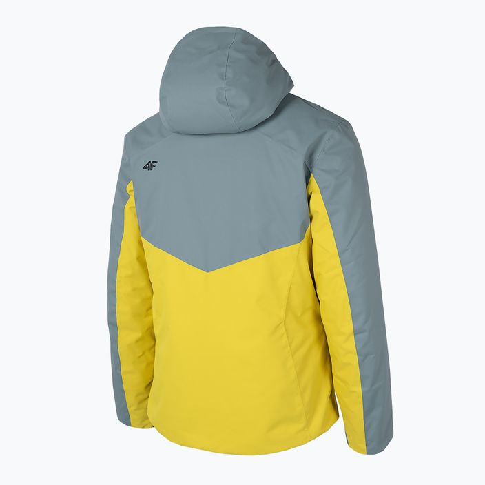 Jachetă de schi pentru bărbați 4F gri-galben H4Z22-KUMN011 9