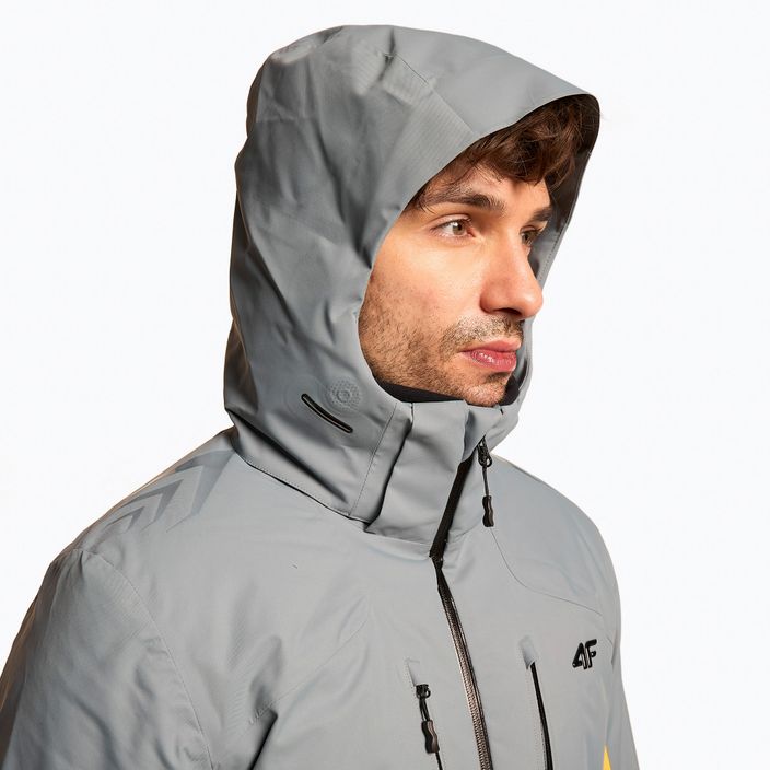 Jachetă de schi pentru bărbați 4F gri-galben H4Z22-KUMN011 5