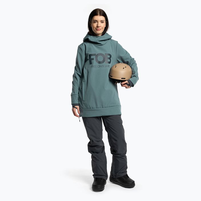 Jachetă de snowboard pentru femei 4F SFD001F softshell albastru H4Z22-SFD001F 2