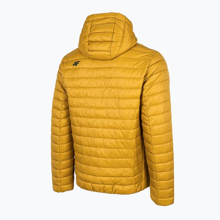 Jachetă de puf pentru bărbați 4F galben H4Z22-KUMP004 9