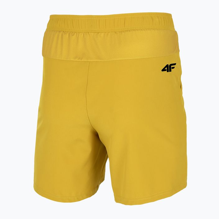 Pantaloni scurți de antrenament pentru bărbați 4F H4Z22-SKMF010 galben 4