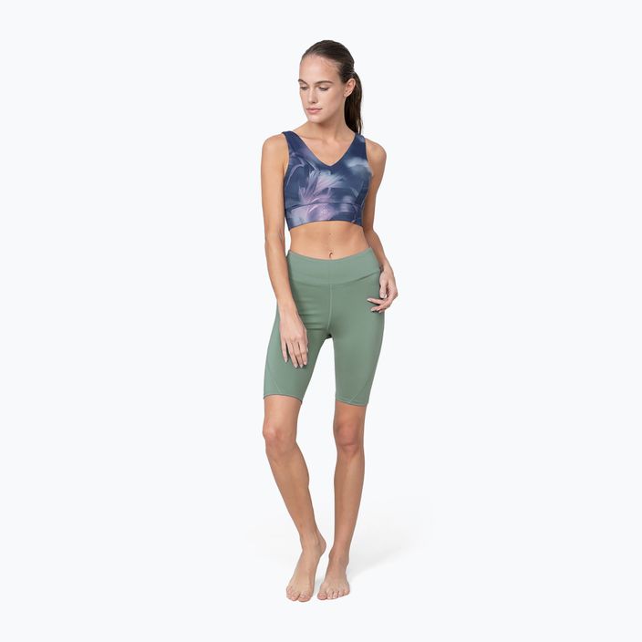 Pantaloni scurți de yoga pentru femei 4F H4Z22-SKDF012 verde 2
