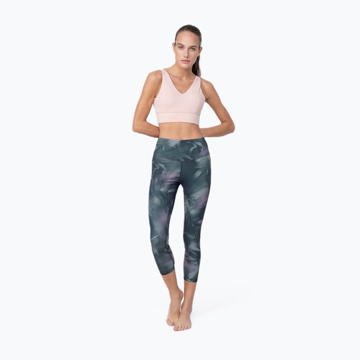 Pantaloni de yoga pentru femei 4F H4Z22-SPDF016 albastru marin 2