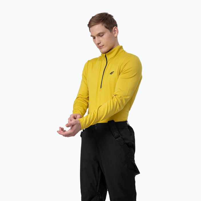 Tricou termic pentru bărbați 4F galben H4Z22-BIMD030