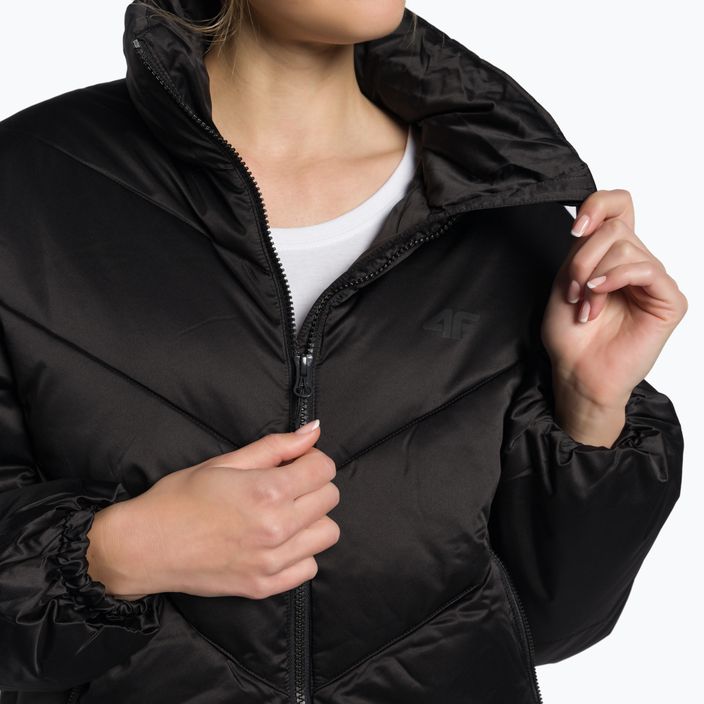 Jachetă în puf pentru femei 4F negru H4Z22-KUDP019 6
