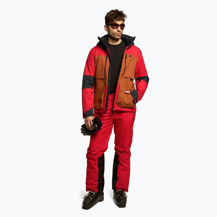 Geacă de schi pentru bărbați 4F roșie H4Z22-KUMN012 2