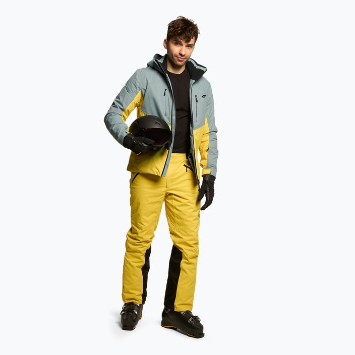 Pantaloni de schi pentru bărbați 4F galben H4Z22-SPMN006 2