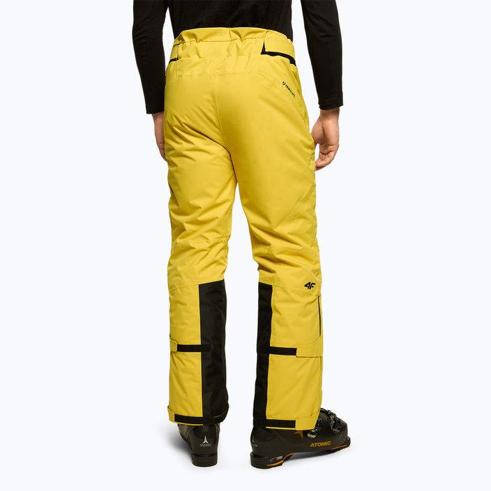 Pantaloni de schi pentru bărbați 4F galben H4Z22-SPMN006 3