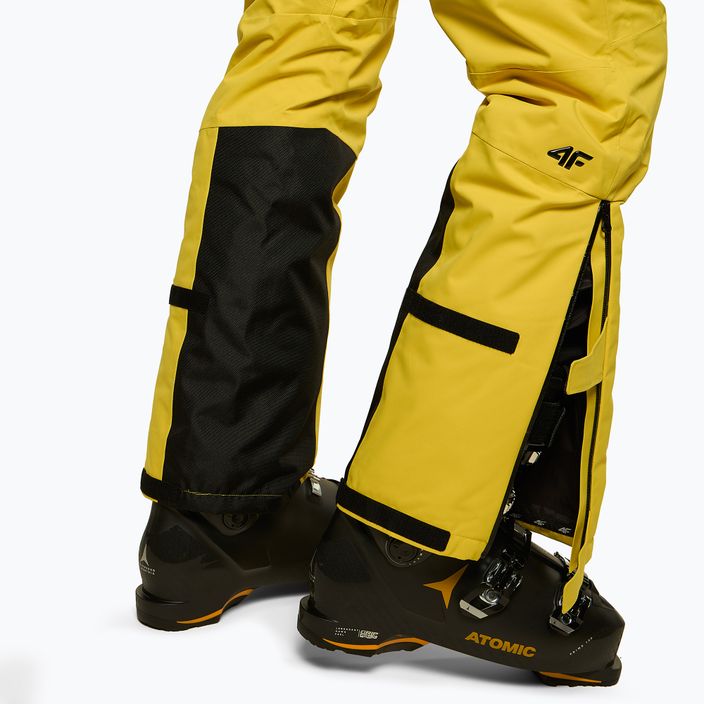Pantaloni de schi pentru bărbați 4F galben H4Z22-SPMN006 4