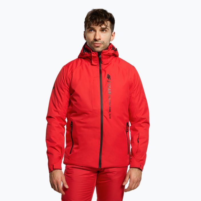 Jachetă de schi pentru bărbați 4F roșu H4Z22-KUMN003