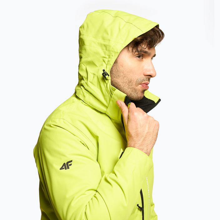 Jachetă de schi pentru bărbați 4F verde H4Z22-KUMN003 4