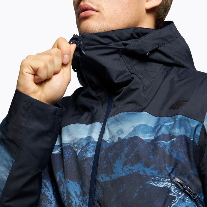 Jachetă de schi pentru bărbați 4F albastru marin H4Z22-KUMN006 6