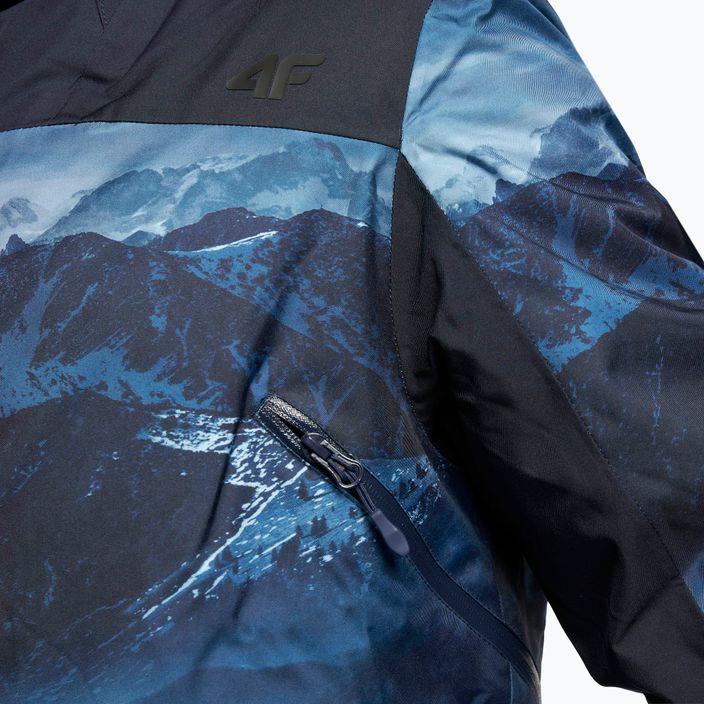 Jachetă de schi pentru bărbați 4F albastru marin H4Z22-KUMN006 7