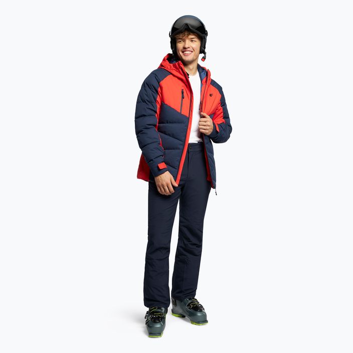 Jachetă de schi pentru bărbați 4F roșu-verde H4Z22-KUMN007 2