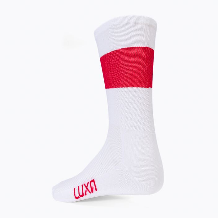 LUXA Flag șosete de ciclism albe și roșii LAM21SPFS 3