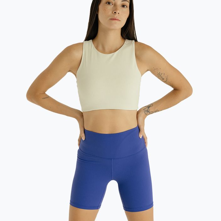 Pantaloni scurți de yoga pentru femei JOYINME Ribbed ultramarine