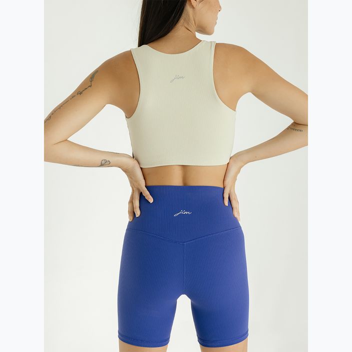 Pantaloni scurți de yoga pentru femei JOYINME Ribbed ultramarine 3