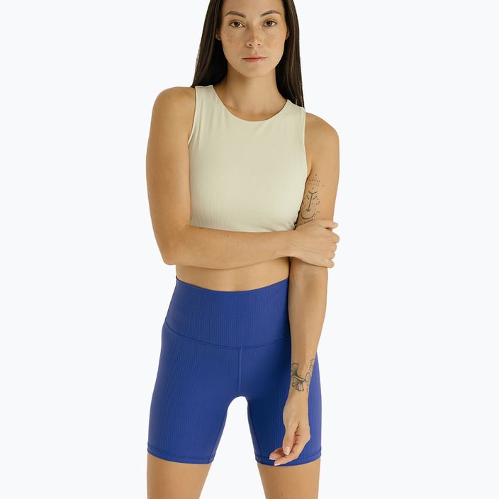 Pantaloni scurți de yoga pentru femei JOYINME Ribbed ultramarine 4