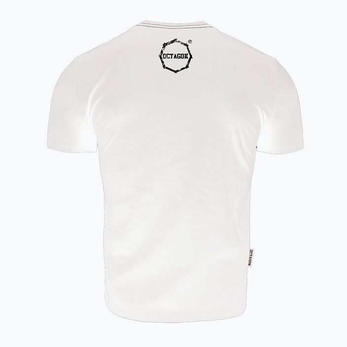 Bărbați Octagon Logo Smash T-shirt alb 2
