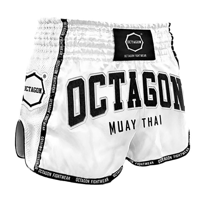 Pantaloni scurți de antrenament pentru bărbați Octagon Muay Thai white 2