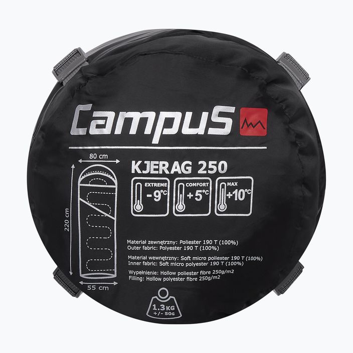 CampuS Kjerag 250 sac de dormit negru-gri CUP702123404 8