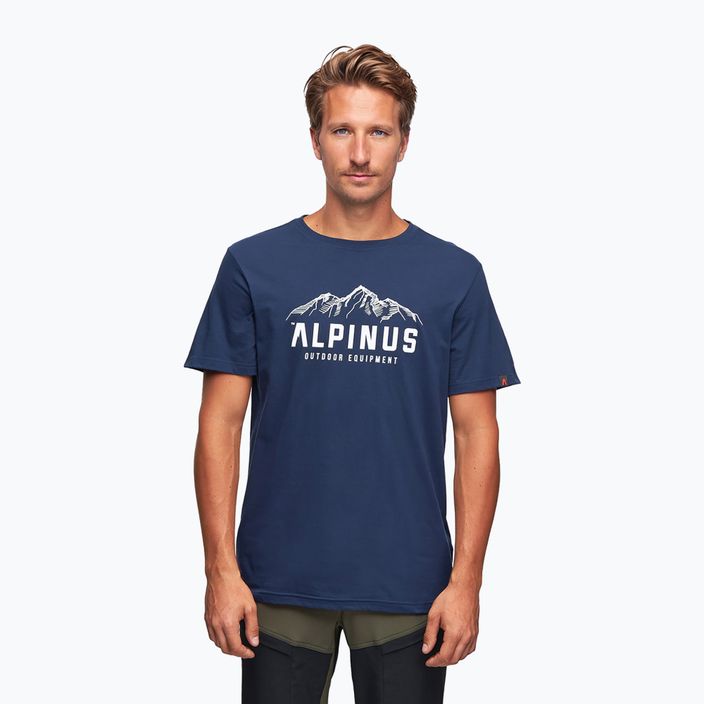 Tricou pentru bărbați Alpinus Mountains bleumarin