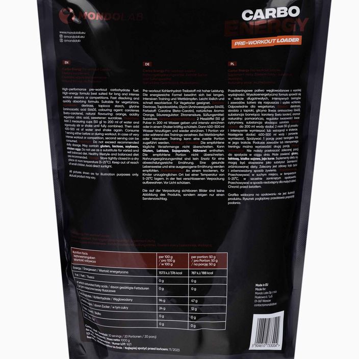 Carbo Energy MONDOLAB carbohidrați 1000g fructe tropicale MND012 2