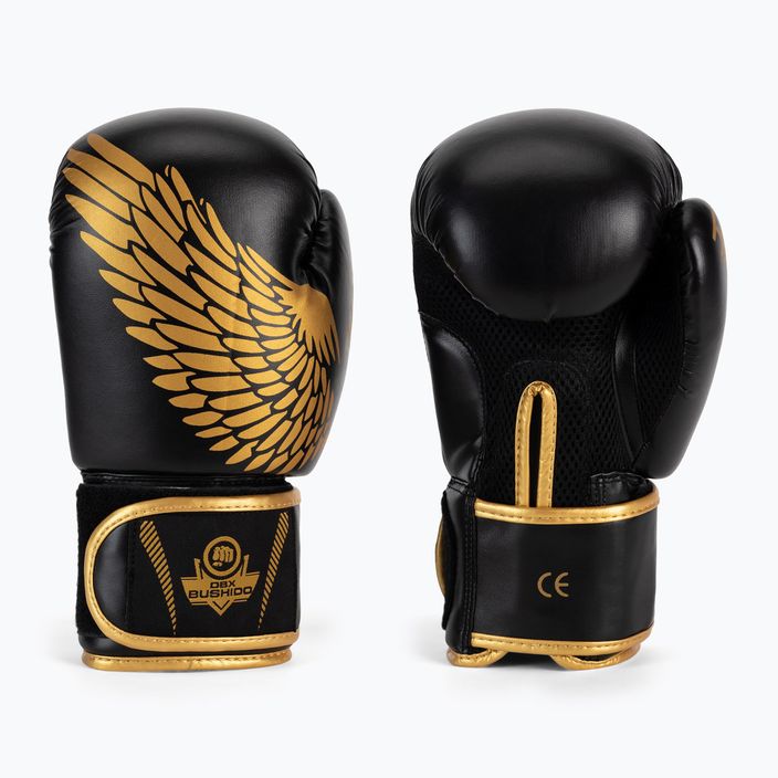 Mănuși de box Bushido HAWK Active Clima negru și auriu B-2v17 3