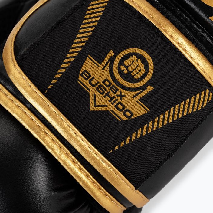 Mănuși de box Bushido HAWK Active Clima negru și auriu B-2v17 5