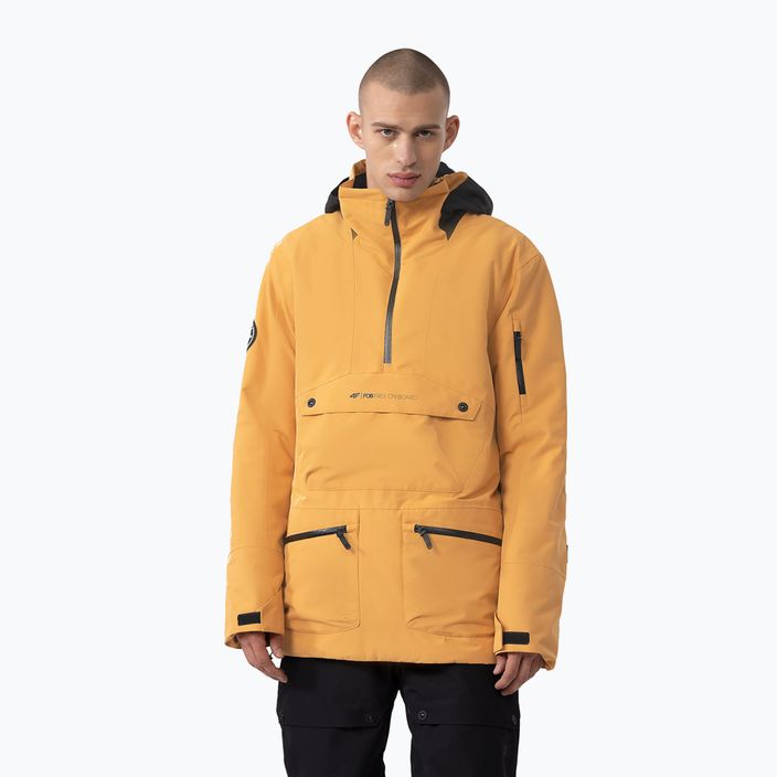 Jachetă de snowboard pentru bărbați 4F M290 portocaliu