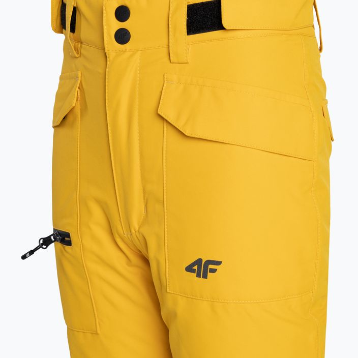 Pantaloni de schi pentru copii 4F M360 galben 3