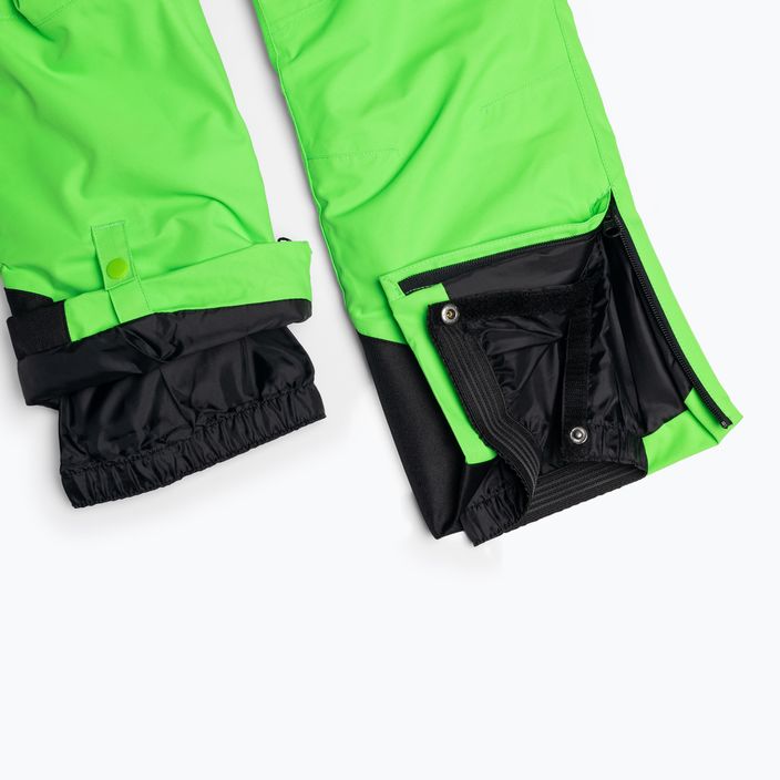 Pantaloni de schi pentru copii 4F M360 verde neon pentru copii 6