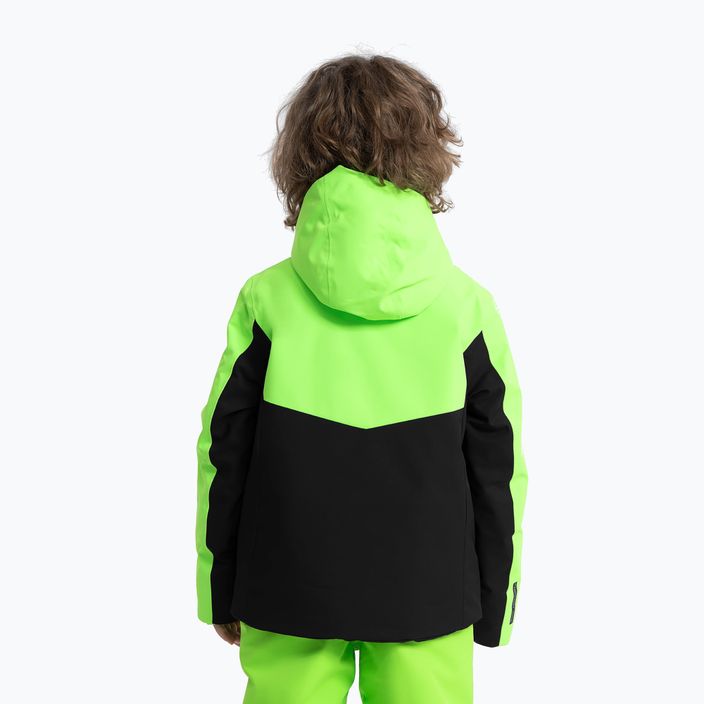Jachetă de schi pentru copii 4F M300 verde neon 2