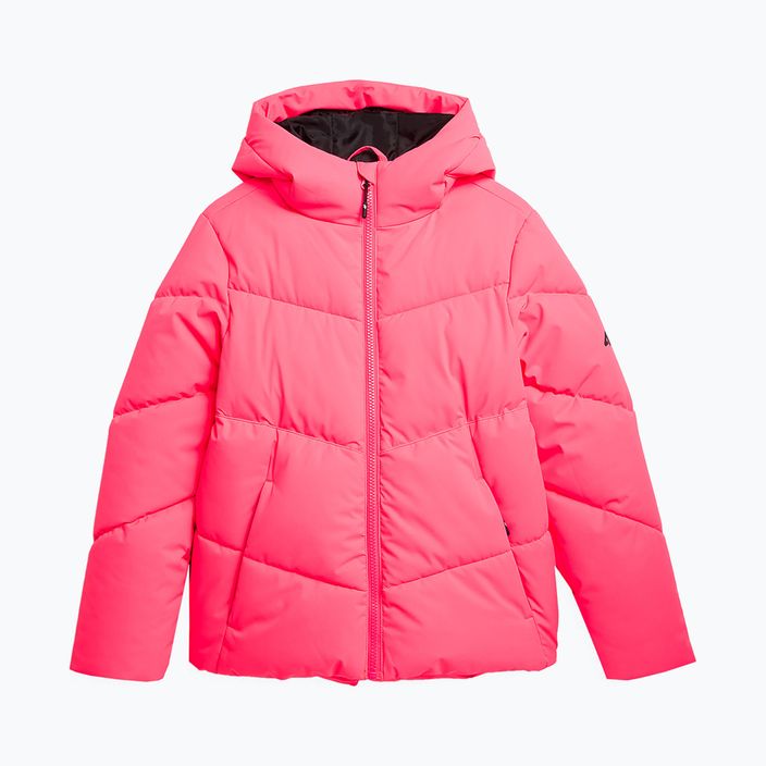 Jachetă de schi pentru copii 4F F293 roz fierbinte neon 5