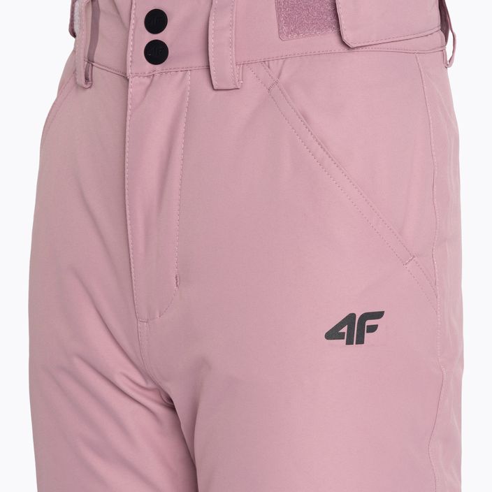 Pantaloni de schi pentru copii 4F F353 roz închis pentru copii 5
