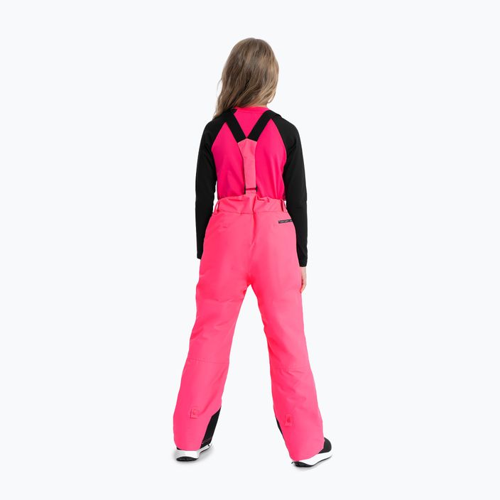 Pantaloni de schi pentru copii 4F F353 roz cald neon pentru copii 2