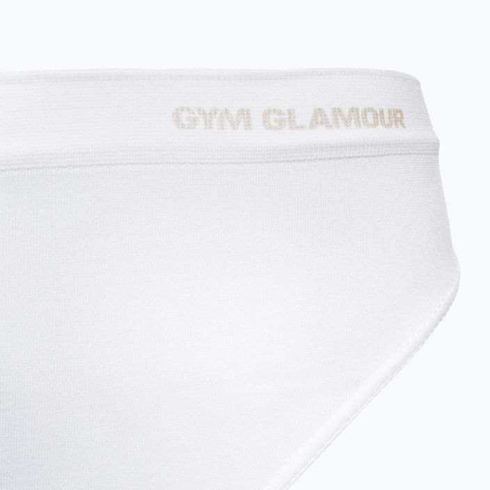 Tanga Gym Glamour Thong pentru femei, alb 414 3