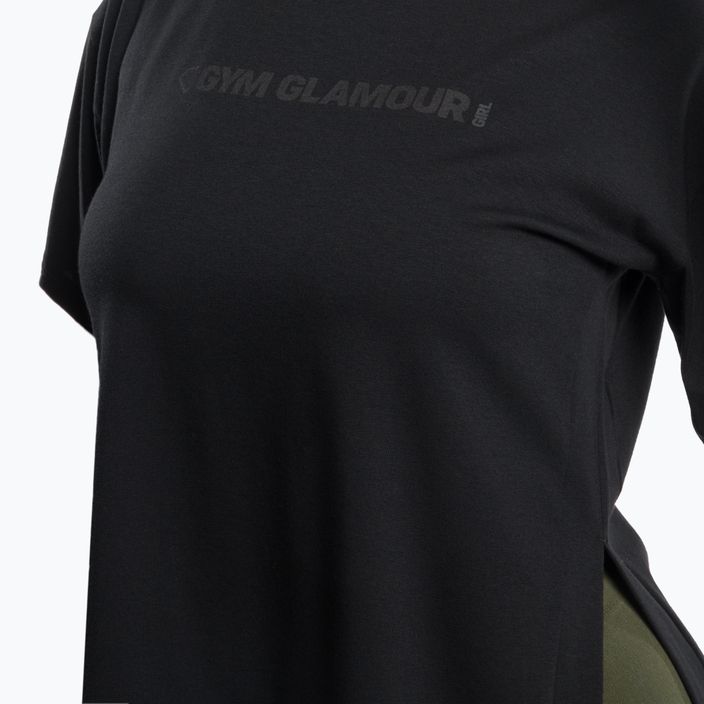 Tricou de antrenament pentru femei Gym Glamour Glamour Black 417 4