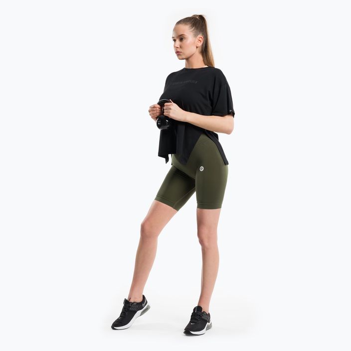 Pantaloni scurți de antrenament pentru femei Gym Glamour Flexible Khaki 436 2