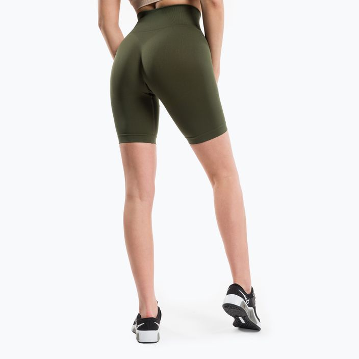 Pantaloni scurți de antrenament pentru femei Gym Glamour Flexible Khaki 436 3