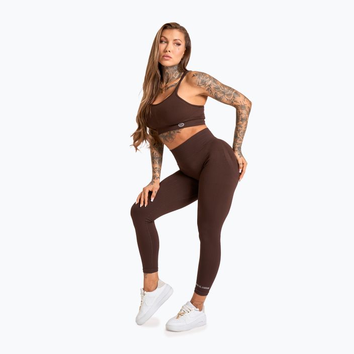 Colanți de antrenament pentru femei Gym Glamour Push Up 2.0 chocolate 2