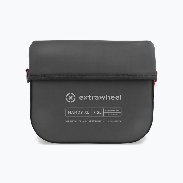 Geantă de bicicletă pentru ghidon Extrawheel Handy XL 7,5L negru-gri E0152 2