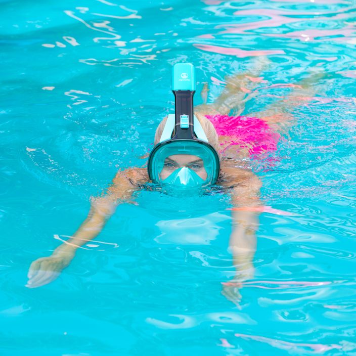 Mască integrală de snorkeling AQUASTIC albastră SMA-01SN 8
