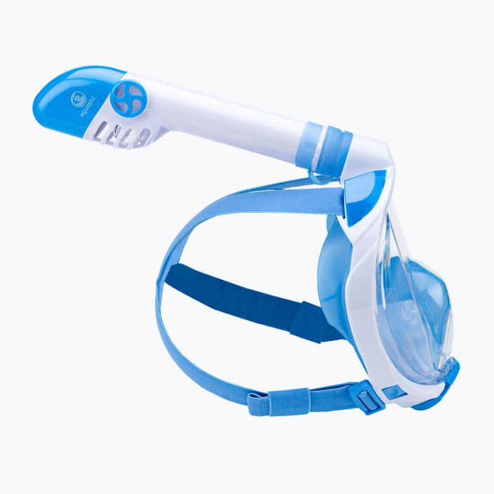 Mască integrală de snorkeling pentru copii AQUASTIC albastră SMK-01N 3