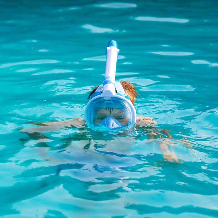 Mască integrală de snorkeling pentru copii AQUASTIC albastră SMK-01N 7